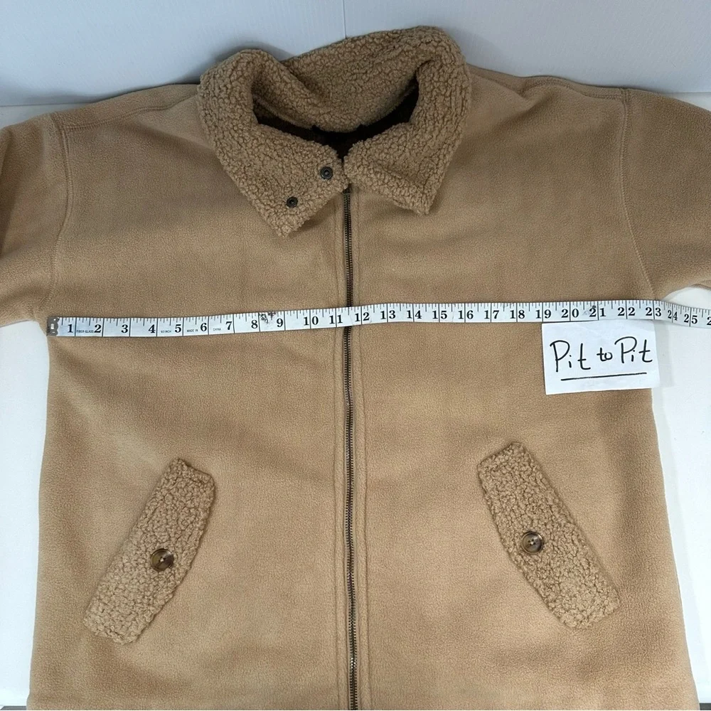 Banana Republic Women's SHERPA BOMBER JACKET Sz L Oversized Snap Pockets… - Picture 15 of 17